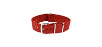 Bracelet de montre connectée N107 rouge professionnel en nylon résistant à l'eau, sport, 14-22 mm, réglable, respirant, léger, en acier inoxydable souple