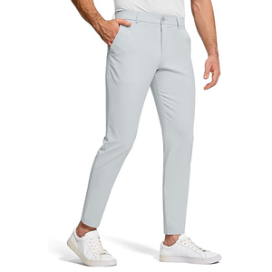 Pantalones de vestir de Golf ligeros y transpirables de 30 pulgadas para hombre, Pantalones chinos cónicos ajustados elásticos, bolsillos, ropa de trabajo informal peinada - Product Image 3