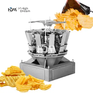 Mısır cips 14 kafa 1.6L hazne Multihead kantar kombinasyonu karışım tartı paketleme makinesi