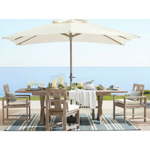 Marco de aluminio Panel de mimbre de madera maciza Juego de jardín Diseño moderno Origen de Vietnam Muebles de comedor al aire libre para uso en el patio 6 - Product Image 2