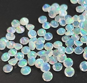 Ópalo Natural Redondo con Corte Facetado de 2.5mm - Gema Suelta de Calidad Super Multifuego Vijay Enterprises 0.10-5ct - Product Image 2