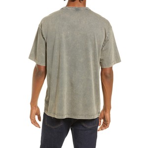 T-shirts pour hommes personnalisés lavés à l'acide vintage poids lourd 230 grammes 100% coton coupe carrée rapidement tricoté en détresse style High Street - Product Image 6