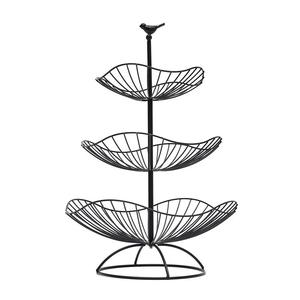 Panier de fruits en fil de fer à 3 niveaux, couleur noire, décoration de table, hôtel, restaurant, meilleures ventes, taille personnalisée - Product Image 1