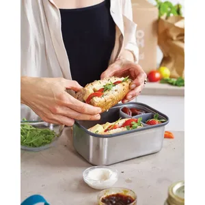 Porte-sandwich en acier Black+Blum, boîtes à lunch écologiques avec gadgets pratiques - Product Image 2