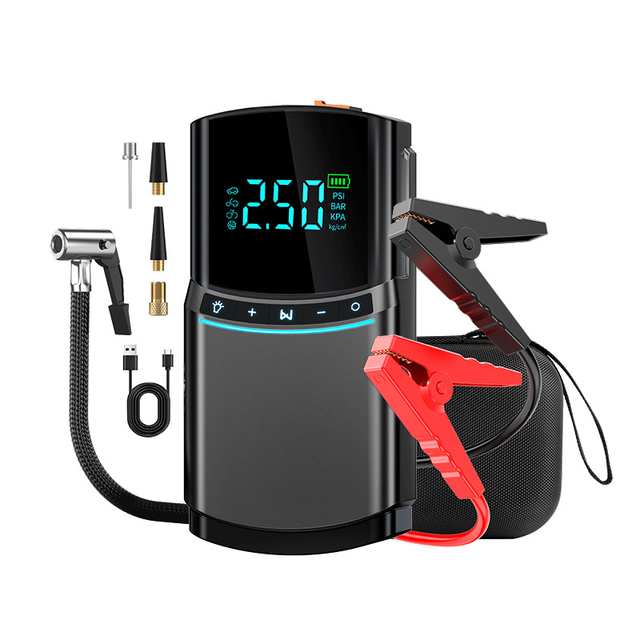 1200A Truck/Car Jump Starter Tire Inflator 150PSI Portable Battery Booster 4-in-1 Air Compressor Power Bank 12V Auto Engine
