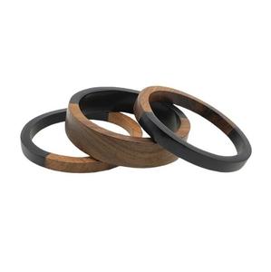 Accesorios de moda de primera calidad, juego de brazaletes de 3 piezas de madera de resina para niñas, uso de regalo disponible a bajo precio - Product Image 1