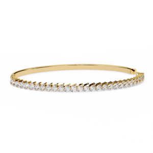 Magnifique bracelet et jonc en or 18 carats avec diamants de laboratoire, accessoire de bijouterie luxueux - Product Image 3