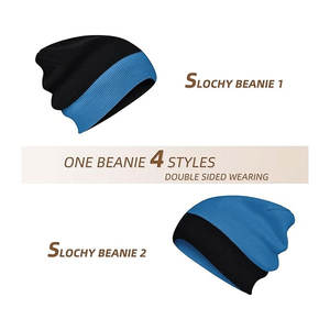 หมวกบีนนี่สำหรับผู้ชายหมวกผ้าถักแจ็คการ์ดสำหรับฤดูหนาวโลโก้ตามสั่ง - Product Image 3