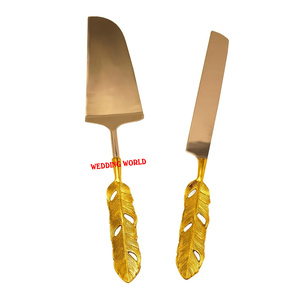 Serveur de gâteaux décoratif de qualité supérieure, couteau de créateur fait à la main, ensemble de serveurs de gâteaux en métal classique et élégant vente en gros - Product Image 3