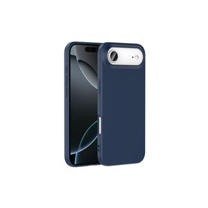 Funda de Silicona Líquida Premium Serie Zore Mara para iPhone 17 Air, Delgada y Protectora con Logotipo en Azul Marino - Product Image 1