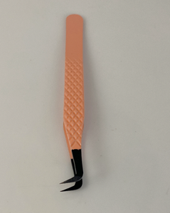 Nouvelle pince à épiler à pointe de fibre pince à épiler Extension de cils Rose pince à cils faite à la main taux de gros Logo privé - Product Image 6