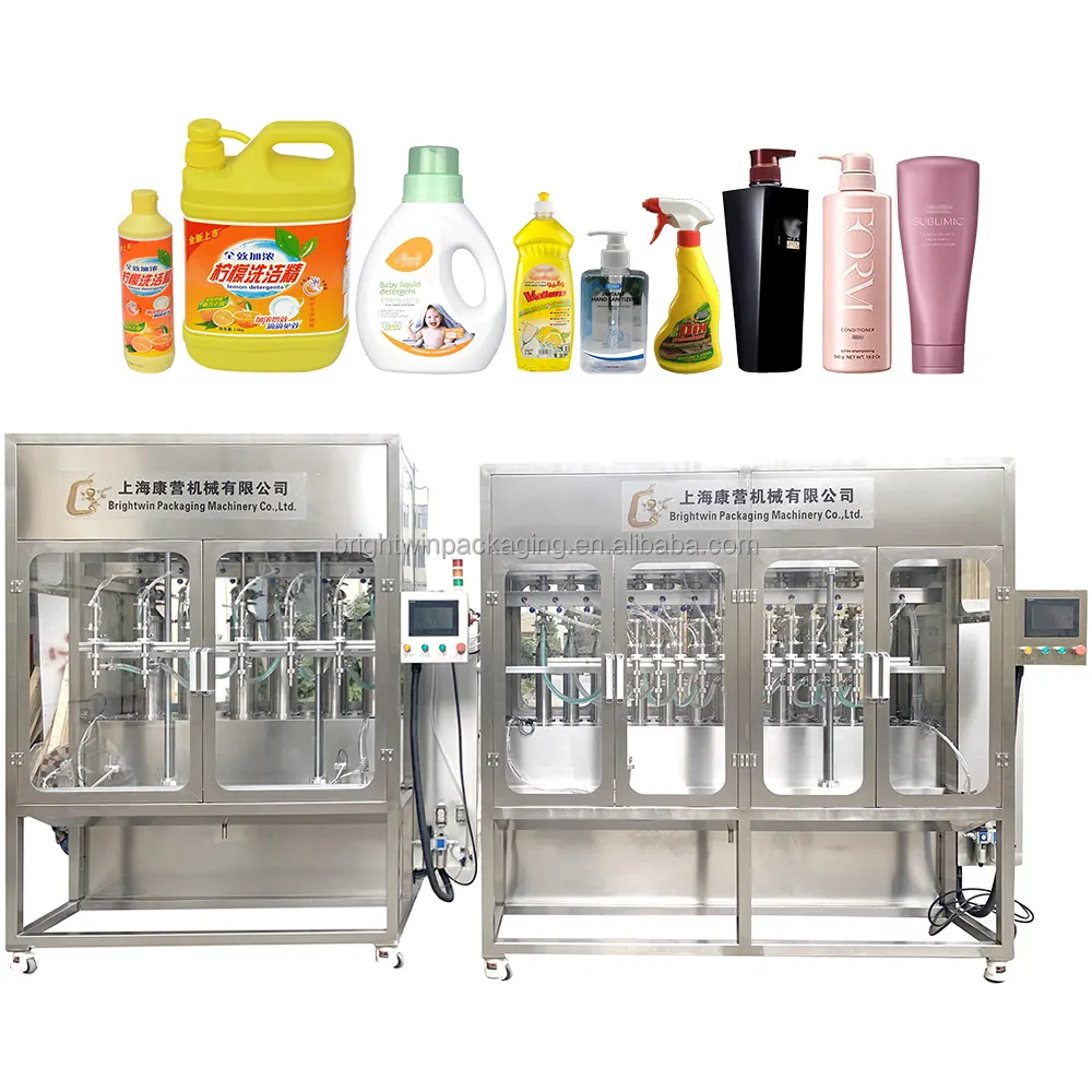 Brightwin Desinfetante para as mãos automático, creme de limpeza e shampoo, máquina de etiquetas e tampas