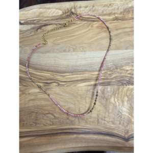 สร้อยคอประดับลูกปัดเงินแท้ชุบทอง 14K ของ Eileen Quezada ประดับด้วยทัวร์มาลีนสีแตงโม เครื่องประดับแฟชั่น - Product Image 2