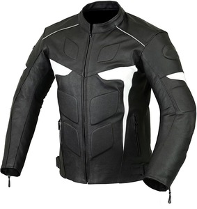 แจ็กเก็ตขี่จักรยานหนังแฟชั่นสำหรับผู้ชาย, แจ็กเก็ตมอเตอร์ไซด์เสื้อแจ็กเก็ตระบายอากาศมีซิป - Product Image 3