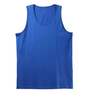 Custom Printed Singlet Summer Streetwear High Quality <b>Vest</b> O-Neck Muscle Fit Ribbed Tank Top for <b>Men</b> - Product Image 2
