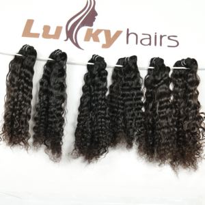 Extensiones de mechones de cabello humano virgen sin procesar, onda suelta recta, textura profunda, virgen, 100% - Product Image 6