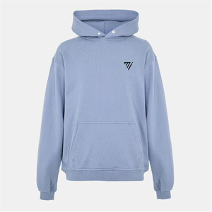 เสื้อมีฮู้ดแขนยาวแบบสวมหัวสำหรับเล่นกีฬาผ้าฝ้ายระบายอากาศทันสมัยโอเวอร์ไซส์ - Product Image 1