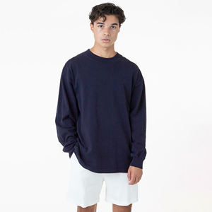 Camiseta ajustada comprimida para hombre, camiseta de manga larga con cuello simulado, camiseta de Color de diseño personalizado de alta calidad premium, camiseta estampada para hombre - Product Image 4