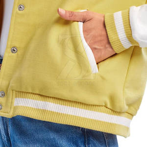 Custom <b>Covered</b> <b>Button</b> Letterman Jacket Light Weight Letterman Jackets Winter Wear Letterman Jacket - Product Image 5