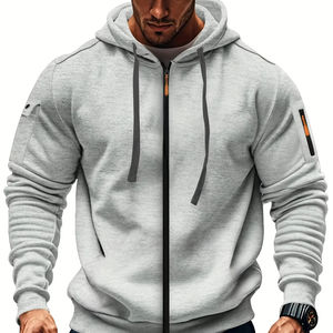 Sweat à capuche surdimensionné à manches courtes avec logo imprimé personnalisé pour hommes 2024 Pull-over Sports Plus Size Sweats à capuche à manches pour hommes - Product Image 1