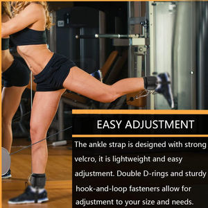 Correas de Tobillo de Neopreno de Fácil Ajuste con Acolchado Suave, Construcción Resistente, Cierre de Doble Anillo, Unisex, para Levantamiento de Pesas RI-7106 - Product Image 5