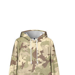 เสื้อฮู้ดดี้ทรงบ็อกซี่แบบสั่งทำพิเศษ ผ้าโพลีเอสเตอร์/คอตตอนเนื้อหนา สำหรับฤดูหนาว พิมพ์ลายดิจิทัล ลายพรางล่าสัตว์ สีขาวเขียว ลายคาโม่ สำหรับทุกเพศ - Product Image 5