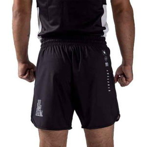 Shorts MMA noirs en sublimation intégrale et shorts BJJ MMA sans Gi personnalisés fabriqués en usine au Pakistan - Product Image 2