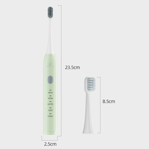 Ultrasonic Smart Electric <b>Toothbrush</b> Rechargeable with 2 Soft Bristle Brush <b>Heads</b> IPX7 Waterproof Travel Size USB Power Source - Product Image 5