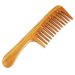 Venta al por mayor peine de madera Antiestático de moda para uso en viajes en casa logotipo personalizado estilo láser peine de metal para piojos salón de uso caja incluida - Product Image 5