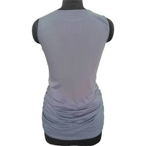 Prix de gros T-shirt à nouer pour femmes 95% coton biologique 5% Spandex Active Normal Wear Long Casual Logo Broderie ODM - Product Image 1