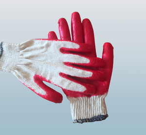 Gants en latex enduits de caoutchouc vietnamien Gants de travail de sécurité antidérapants anti-coupures Semi-revêtement Coton réutilisable Protection Jardin - Product Image 2