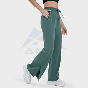 <b>Womens</b> Solid Color Drawstring Baggy Style Sweat <b>Pants</b> Joggers Straight Leg Trousers Oversized Comfortable Casual <b>Lounge</b> - Product Image 2