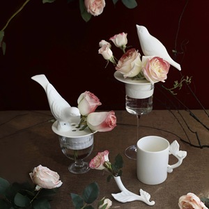 Vaso da tavolo moderno in <span class=keywords><strong>ceramica</strong></span> a forma di uccello fatto a mano eco-friendly Design animale porta fiori per la decorazione della casa - Product Image 3
