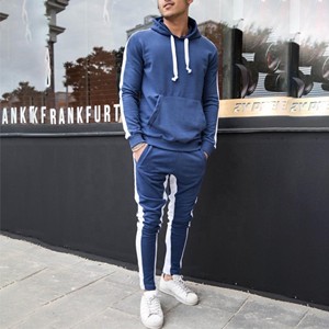 Chándal de diseñador para hombre, chándal liso personalizado de dos piezas, chándal de algodón para hombre, chándal con logotipo personalizado, chándal deportivo para hombre - Product Image 4