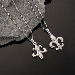 Collar Vintage con colgante de flor de loto de lirio, collar de <span class=keywords><strong>acero</strong></span> <span class=keywords><strong>inoxidable</strong></span> chapado en oro de 18 quilates para hombres y mujeres - Product Image 6