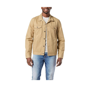 <b>Men's</b> Stylish Black Denim Jacket with Metal <b>Studs</b> and Zipper High Street Style <b>for</b> a Bold and Modern Look - Product Image 1