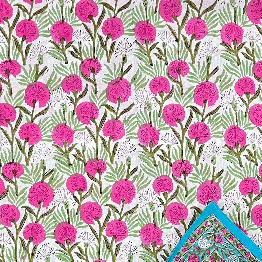 White, Pink & Turquoise Blue