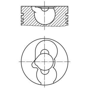 Kit piston et axe de piston 125 mm pour MAAN D2555 D2565 D2566 D2530 D2538 D2542 Diesel 227WN32 40431330 9311800 22873N0 - Product Image 1