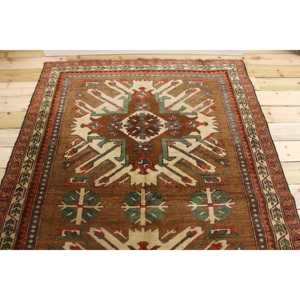 Tapis turc vintage, tapis de 5,2x7,5 pieds, tapis en laine marron-rouge avec motifs de plantes et d'arbres - Product Image 3