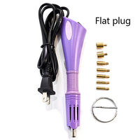 Offre Spéciale Rose Violet Cristal Fer Strass Hot Fix Applicateur En Gros EU/US Plug En Plastique