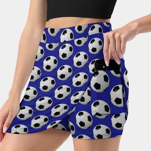 กระโปรงผู้หญิงสติกเกอร์ลูกบอลมีกระเป๋าสำหรับใส่โทรศัพท์กระโปรงวินเทจมีกระเป๋าพิมพ์ลายกระโปรงฤดูร้อน - Product Image 1