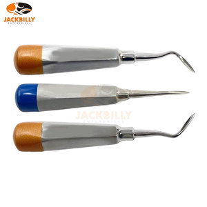 Ensemble allemand de qualité supérieure 3 ascenseurs de pointe de racine dentaire en acier inoxydable de haute qualité NO 78 79 80 Source de machines d'instruments médicaux - Product Image 2