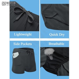 กางเกงขาสั้นรัดกล้ามเนื้อสำหรับผู้ชายกางเกงขาสั้นเล่นโยคะฟิตเนสแบบแห้งเร็วกางเกงขาสั้นสำหรับออกกำลังกายในฤดูร้อน - Product Image 6