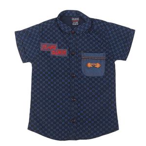 Chemise décontractée à manches courtes pour garçons - Bleu marine - Product Image 1