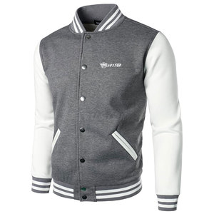 Veste Letterman en tissu doux pour l'extérieur pour hommes veste Letterman à logo personnalisé à la mode - Product Image 2
