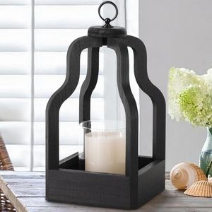 Direct Factory Supply Wood Lantern Decor Rustic Decor Candle Lantern Outdoor Lanterns Farmhouse Candle Holder - Product Image 1