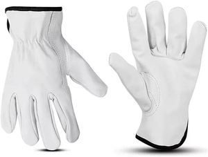 Gants de sécurité en coton durable pour travaux de mécanique sur ligne de montage avec design en cuir anti-coupure et antidérapant - Product Image 5