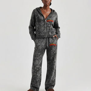 ชุดวอร์มสตรีทไซส์ใหญ่พิเศษสำหรับผู้หญิงชุดวอร์มลำลองผ้าฝ้ายพิมพ์ลายโลโก้ - Product Image 4