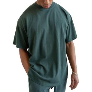 Camiseta informal para hombre, camiseta de gimnasio teñida Lisa bordada con logotipo personalizado de poliéster 100% para primavera para uso en el gimnasio - Product Image 6