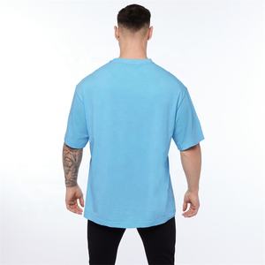 250 GSM 100% coton hommes surdimensionné Boxy Fit été T-Shirt à manches courtes gymnastique entraînement Fitness vêtements - Product Image 6